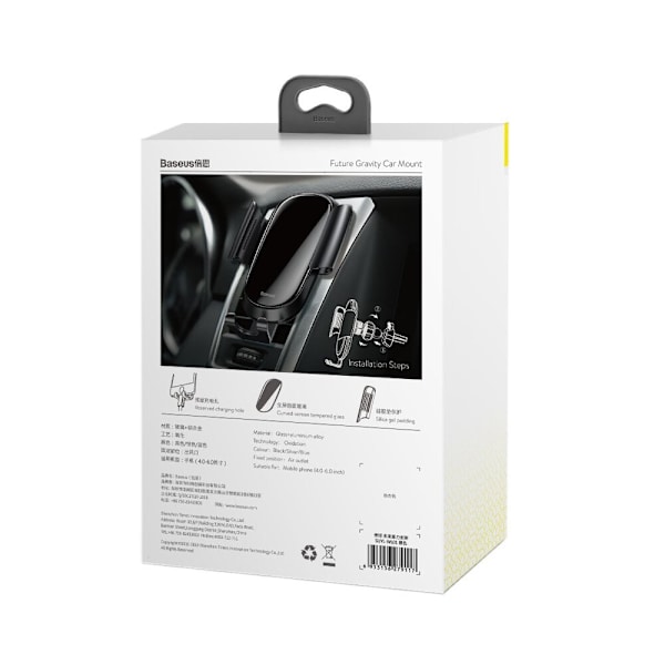 BASEUS LUFTGRILLHOLDER, SORT