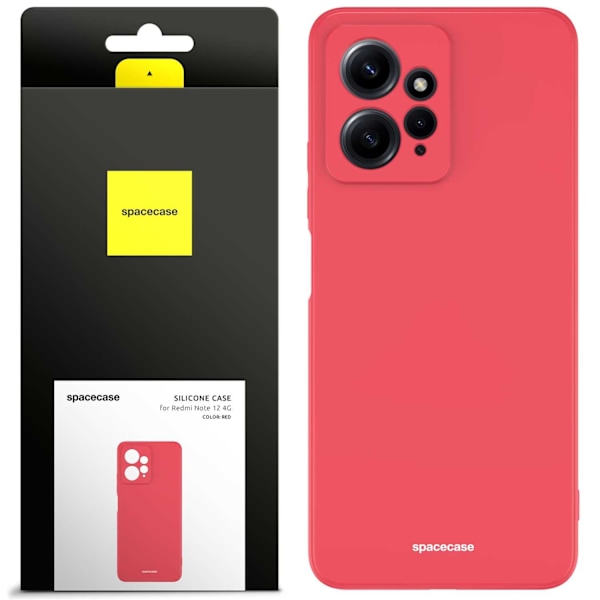 Spacecase Silikonfodral För Xiaomi Redmi Note 12 4G Red
