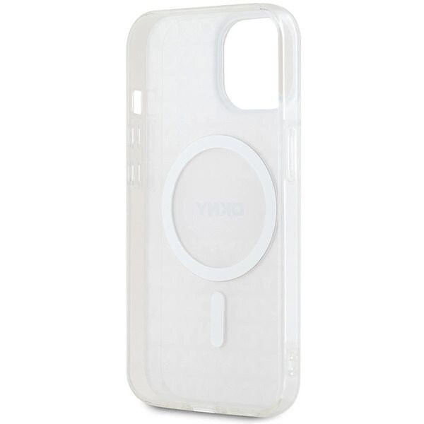 DKNY IML Mono & Stripe MagSafe-deksel til iPhone 15 Plus / 14 Plus - Rosa