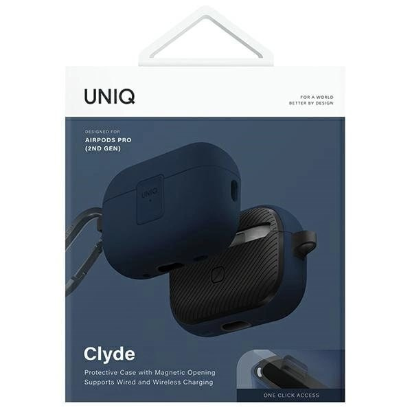 UNIQ Clyde Lock Case för AirPods Pro 2 (2022/2023) - blå-mörkgrå