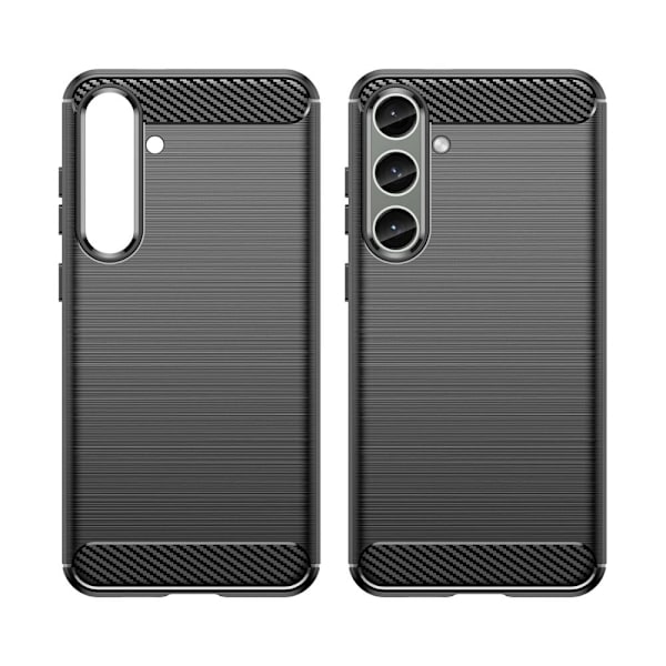 TASKE TIL CARBON CASE SAMSUNG GALAXY S24+ FLEKSIBELT SILIKONE CARBON COVER - SORT