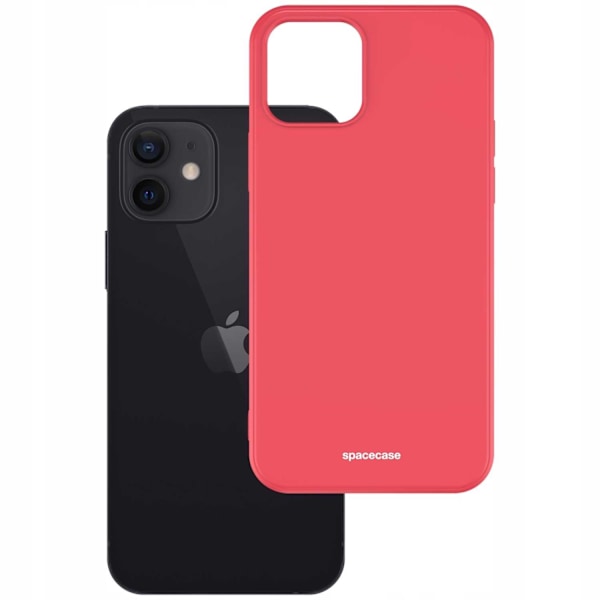 Spacecase Silikonfodral För Iphone 12 Mini Rött Skydd
