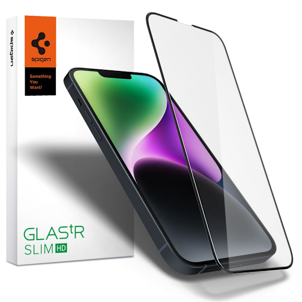 HÆRDET GLAS SPIGEN GLASS FC IPHONE 13 / 13 PRO / 14 SORT