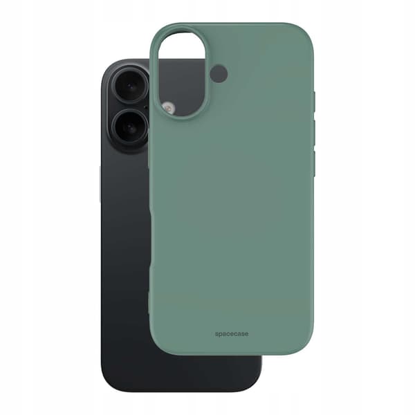 Spacecase Silikonfodral För Iphone 16 Plus Mörkgrönt Skydd