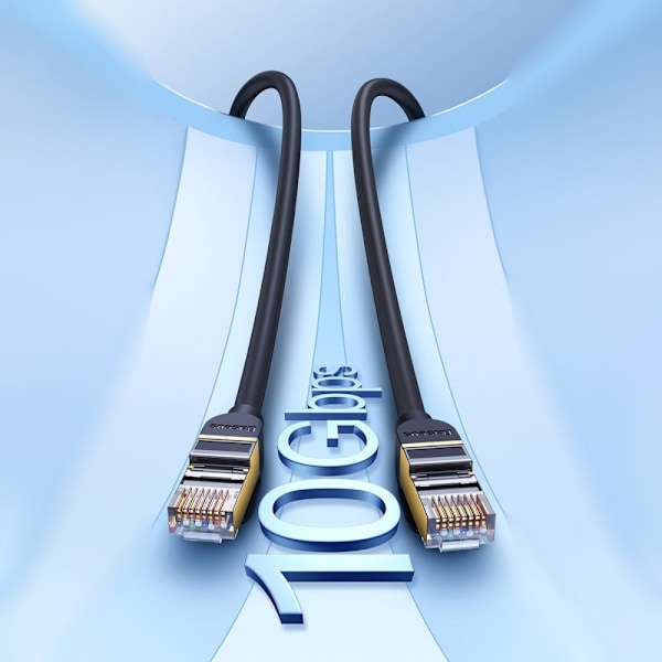 Baseus Speed​​​​Sju høyhastighets RJ45 nettverkskabel 10 Gbps 1m svart (WKJS010101)
