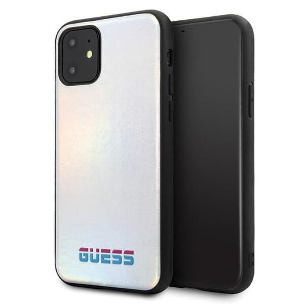 Guess GUHCN65BLD iPhone 11 Pro Max sølv/sølv hardt skall iriserende