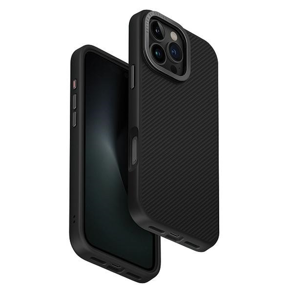 UNIQ fodral Keva Max iPhone 16 Pro Max 6,9" Magclick Charging svart/kolsvart