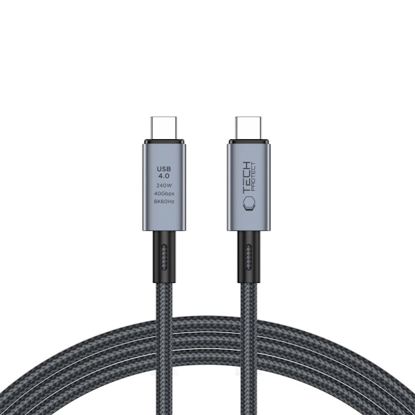 TECH-PROTECT ULTRABOOST MAX USB 4.0 8K 40GBPS TYPE-C-KABEL PD240W 200CM GRÅ