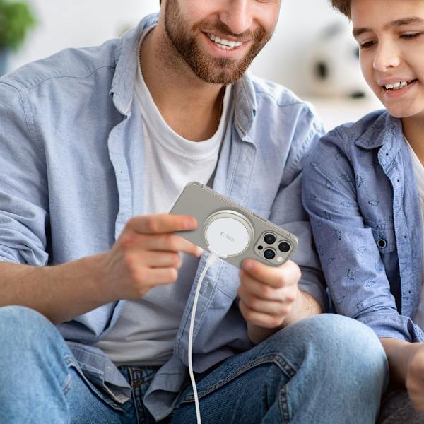 TECH-PROTECT QI15W-A33 MAGNETISK MAGSAFE TRÅDLØS LADER HVITT