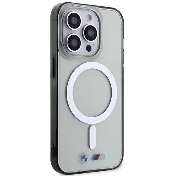 BMW Silver Ring MagSafe beskyttelsesdeksel til iPhone 15 Pro - gjennomsiktig