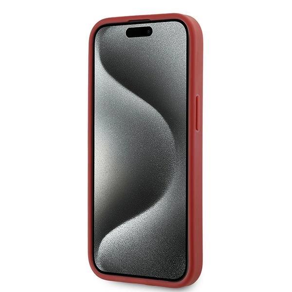 KARL LAGERFELD DIAGONAL QUILTED SCRIPT COVER TIL IPHONE 15 / 14 / 13 - RØD