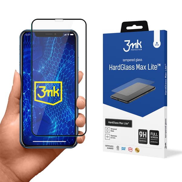APPLE IPHONE XR SORT - 3MK HARDGLASS MAX LITE