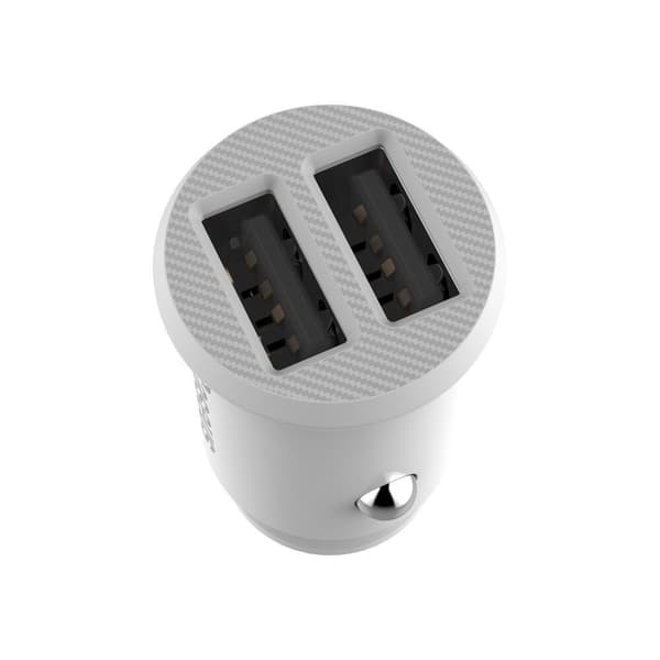 Baseus Grain Car Charger mini billader 2x USB 3.1A hvit (CCALL-ML02)