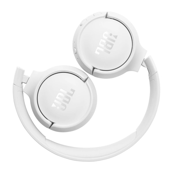 JBL Tune 520BT trådløse on-ear Bluetooth 5.3-hodetelefoner - hvite