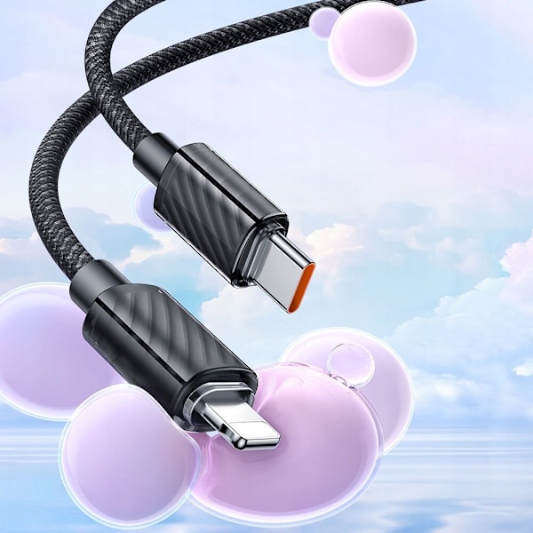 MCDODO LADDARE USB-C LIGHTNING-KABEL IPHONE 11 12 13 14 PRO 2M SVART