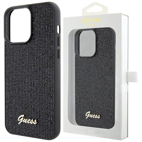 Guess Disco Metal Script-deksel til iPhone 11 / Xr - svart
