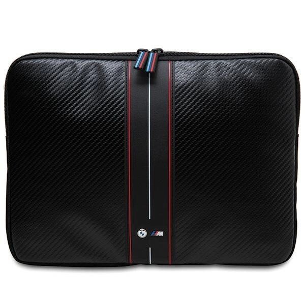 BMW CARBON & RED STRIPE SLEEVE TIL EN 16" BÆRBAR COMPUTER - SORT