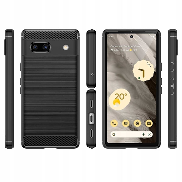 Spacecase Cover Carbon Cover För Google Pixel 7A Svart