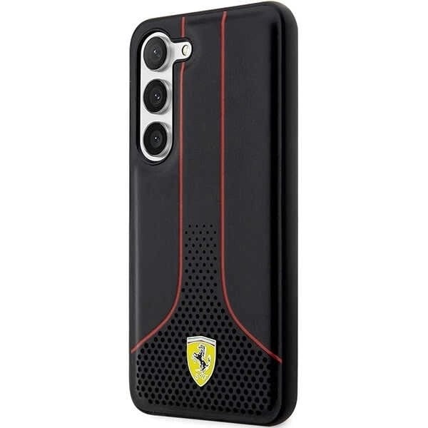 FERRARI PERFORATED 296 P COVER TIL SAMSUNG GALAXY S23+ - SORT