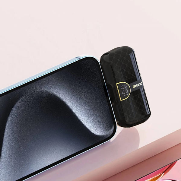 Dudao K20SL mini powerbank Lyn i form av en pose 5000mAh - svart