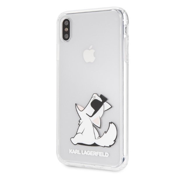 Karl Lagerfeld KLHCI65CFNRC iPhone Xs Max hårdfodral transparent Choupette Fun