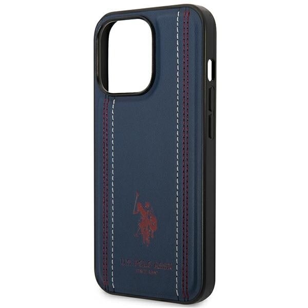 US Polo USHCP14XPFAV iPhone 14 Pro Max 6,7" marinblå/marinblå lädersöm