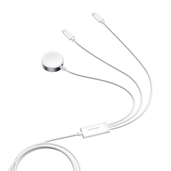 Joyroom S-IW007 3-i-1 kabel USB-A magnetisk lader - Lightning 1,2m - hvit