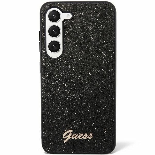 Guess Glitter Script deksel til Samsung Galaxy S24 Ultra - svart