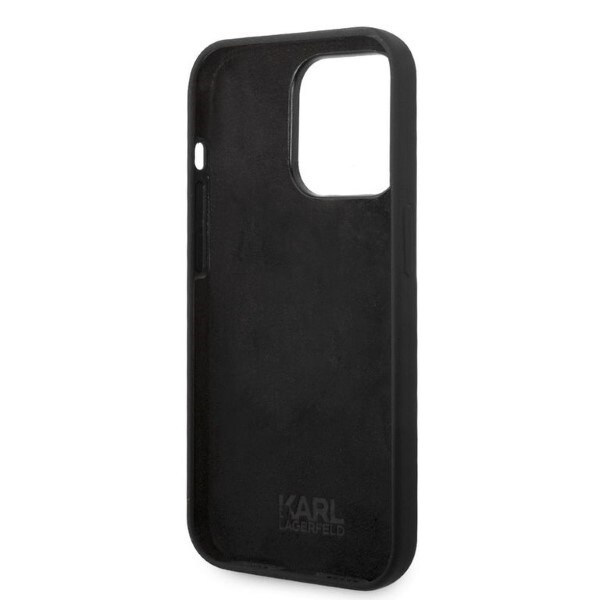 Karl Lagerfeld KLHCP14LSNIKBCK iPhone 14 Pro 6.1 hardt deksel svart/svart Silikon Ikonik
