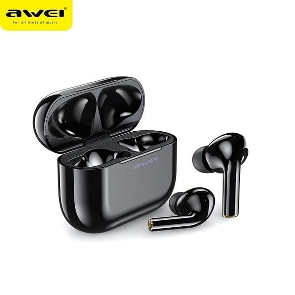 AWEI Bluetooth 5.0 T29 TWS hörlurar + dockningsstation svart/svart