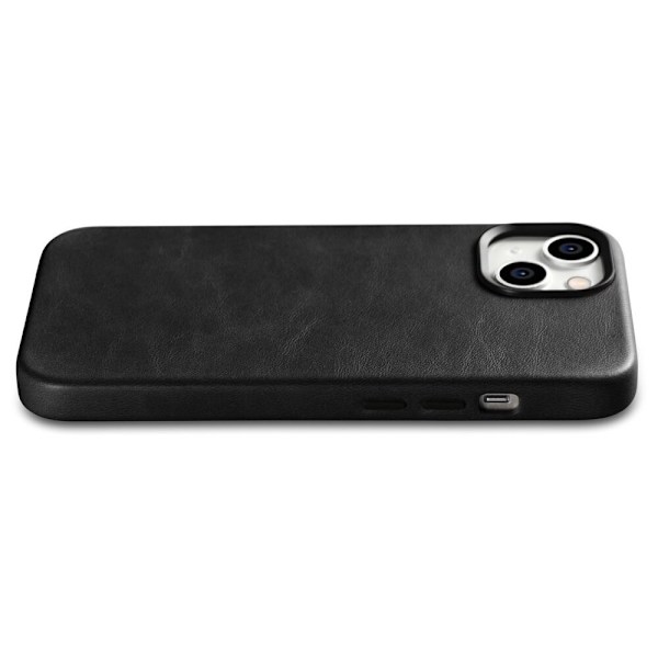 ICARER CASE CASE LÆDERCOVER MED MAGSAFE TIL IPHONE 14 SORT
