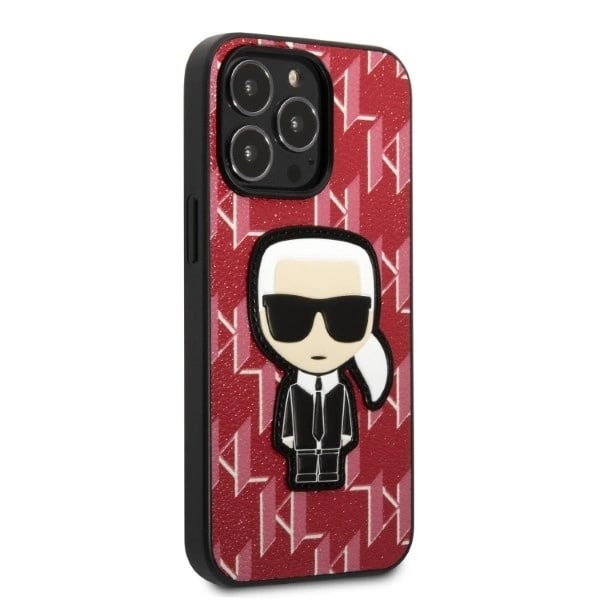 KARL LAGERFELD MONOGRAM IKONIK PATCH COVER TIL IPHONE 13 PRO MAX - RØD