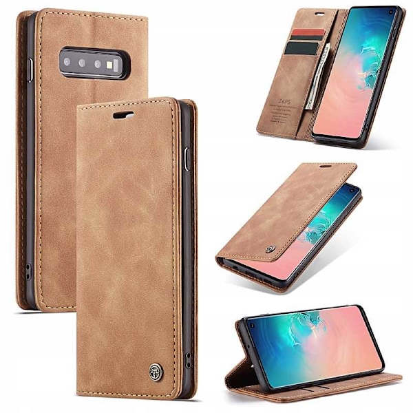Spacecase Galaxy S10E Pålånsfodral Kaffe Läderfodral