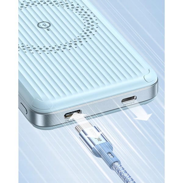 INNOSTYLE POWERSWITCH SNABB INDUKTION POWERBANK FÖR MAGSAFE 10000MAH STATIV BLÅ