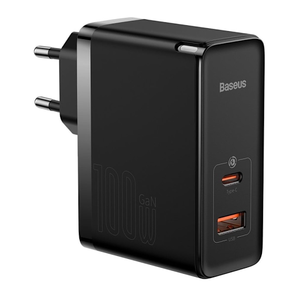Baseus GaN5 Pro Fast Universal GaN USB Type C / USB-lader 100W PD3.0, QC4.0+, AFC Black (CCGP090201)