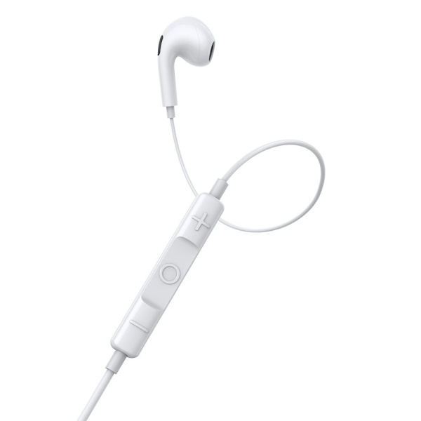 Baseus Encok H17 kablede hodetelefoner 3,5 mm minijack hvit (NGCR020002)
