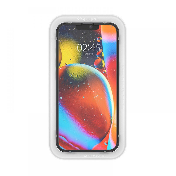 HÆRDET GLAS SPIGEN ALM GLASS FC 2-PACK IPHONE 13 / 13 PRO / 14 SORT