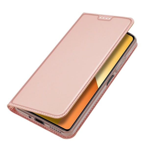 Dux Ducis Skin Pro-deksel med klaff og kortspor for Xiaomi Redmi Note 13 5G - rosa