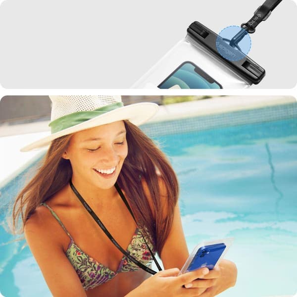 SPIGEN A601 UNIVERSAL VANNTETT KASE 2-PAK. KRYSTALL
