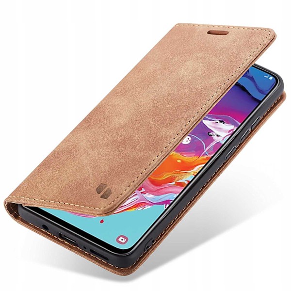 Spacecase Väska Galaxy A70 Läder Kritabrun