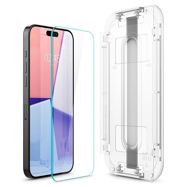 Spigen Glas.tR EZ Fit herdet glass til iPhone 15 Pro Max - 2 stk.