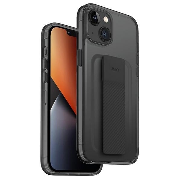 UNIQ Heldro Mount iPhone 14 6.1 deksel svart/røyk