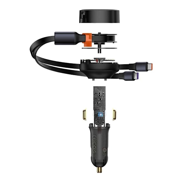 2-i-1 billader 33W 2x USB C (hann) Baseus Enjoyment - svart