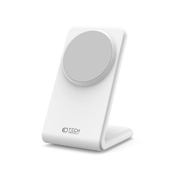 TECH-PROTECT QI15W-A23 MAGNETISK MAGSAFE TRÅDLØS OPLADER HVID