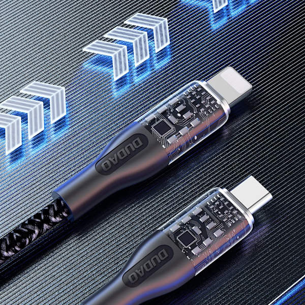 Hurtigladekabel 30W 1m USB-C - Lightning Dudao L22 - grå