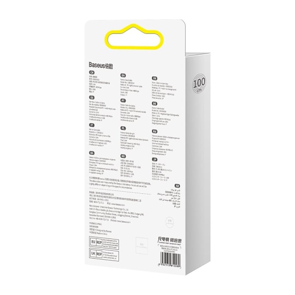 Baseus MVP 2 Vinklet kabel med side-USB / Lightning-plugg 1m 2,4A rød (CAVP000020)