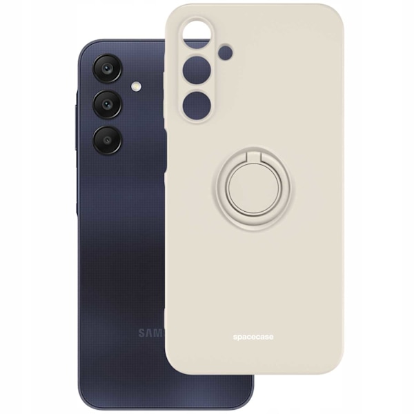 Spacecase Silikoncase Ring För Samsung Galaxy A25 5G Bone