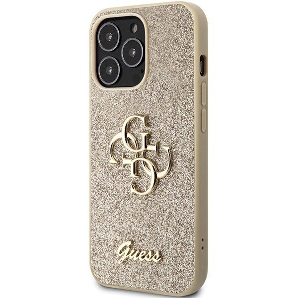 Guess GUHCP13XHG4SGD-deksel til iPhone 13 Pro Max 6.7 - Gull Glitter Script Big 4G