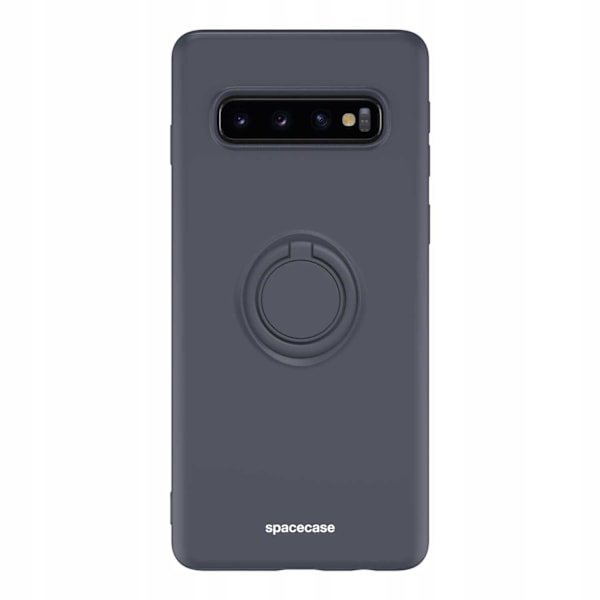 Spacecase Silikonecase Ring För Samsung Galaxy S10+ Svart Skydd
