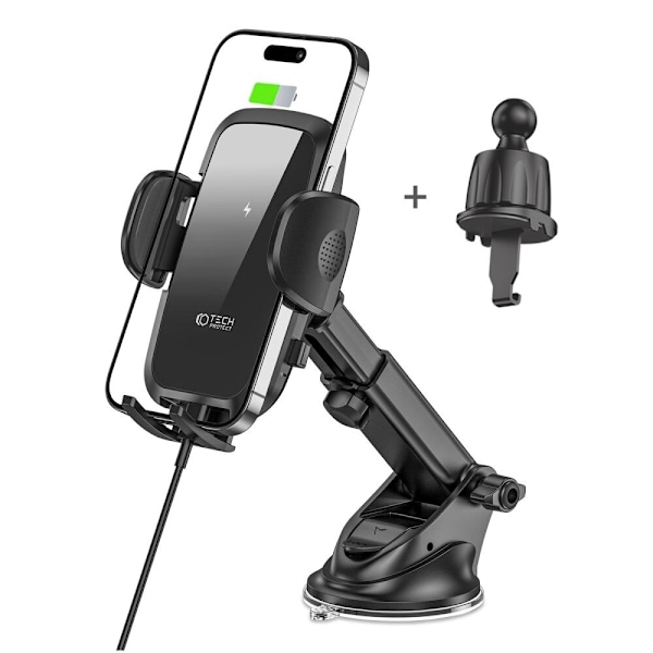 TECH-PROTECT CM15W-V1 Dashboard & VENT BILMONTERING TRÅDLØS LADER 15W SORT